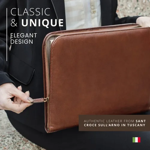 Vista 4 de Maruse italiano portadocumentos de piel – fabricado en Italia, Negro