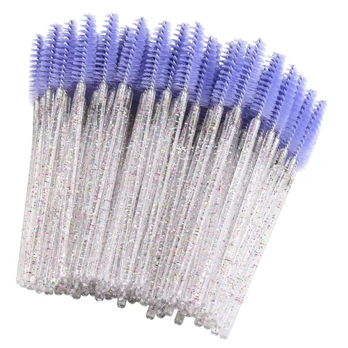 Vista 13 de BTYMS 100 piezas desechables de pestañas carretes aplicador de rímel aplicador de pestañas varita pestañas cepillo cejas carrete para extensión