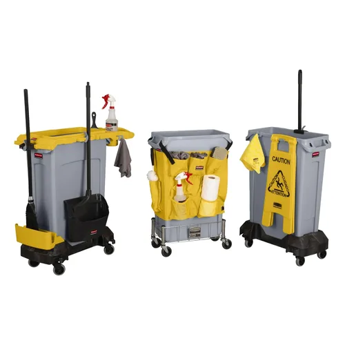 Vista 6 de Rubbermaid Commercial Products 1980602 Slim Jim - carrito de contenedor.
