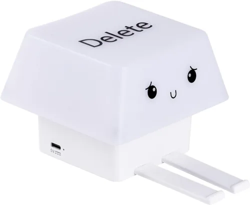 Creative Deletes Keycap Lamp USB Rechargeable Moods Light with Adjustable Brightness Phone Holder for Bedroom Dorm