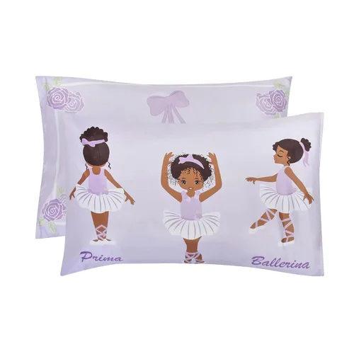 Vista 6 de EVERYDAY KIDS Juego de sábanas de bailarina afroamericana para niños pequeños