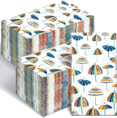 Vista 27 de Seajan 200 servilletas de papel desechables para invitados del 4 de julio, toallas de mano desechables para baño, toallas de invitados desechables