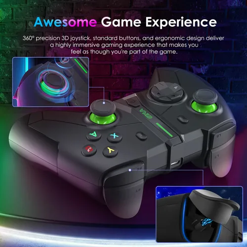 Vista 7 de Xbox Wireless Controller, Game Controller Compatible with Xbox ONEONE XS, Xbox Series XS, PS3, PC, Windows 781011, Gamepad Built-in Dual Vibration