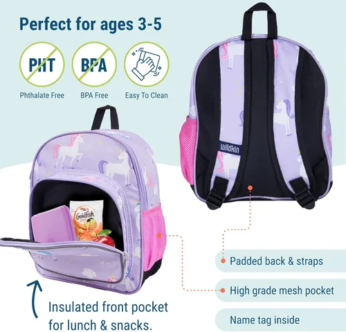 Vista 3 de Wildkin - Mochila de 12 pulgadas para niña.