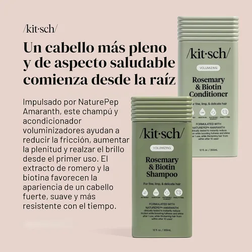 Vista 5 de Kitsch Rosemary & Biotin Shampoo and Conditioner Set – Made in USA