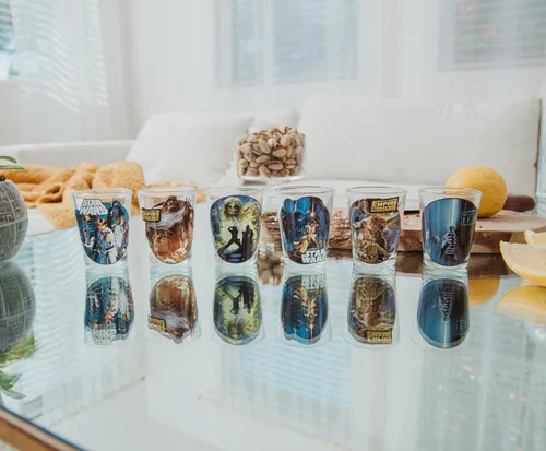 Vista 3 de Star Wars Original Trilogy - Juego de 6 vasos de vaso de whisky de 2 onzas Home Barware Drinkware