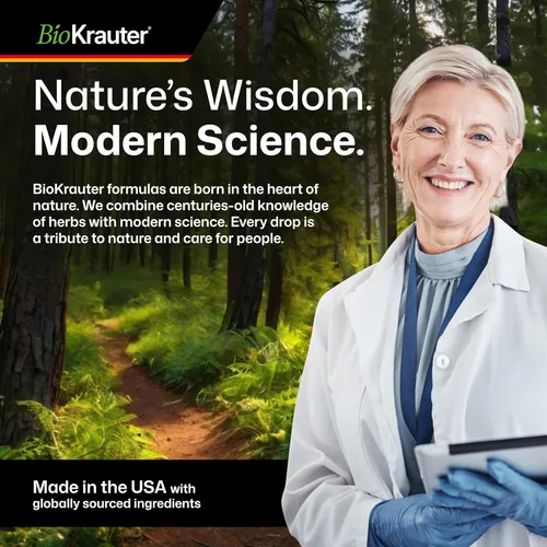 Vista 3 de BIO KRAUTER® Hawthorn Berry para apoyo circulatorio - Suplemento de bayas de Hawthorne para relajación y bienestar general - 2 onzas líquidas