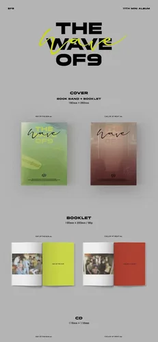 SF9 THE WAVE OF9 11th Mini álbum CHILLIN' AT NOCHE Versión 96p Folleto+1p Concept PostCard+1ea Marcador+1ea Logo Pegatina+1p Selfie