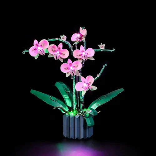 Vaodest Luz LED para Lego Orchid 10311 modelo de bloques de construcción de plantas, diseño y configuración compatible con el modelo 10311 (solo luz