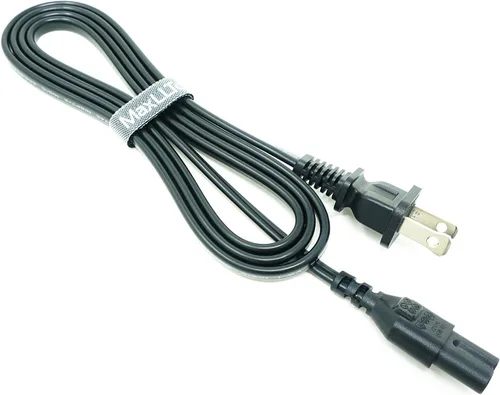 Vista 6 de MaxLLTo Cable de alimentación de repuesto de 2 clavijas para Sony Playstation PS2, PS3 Slim, PS4-6 pies, negro