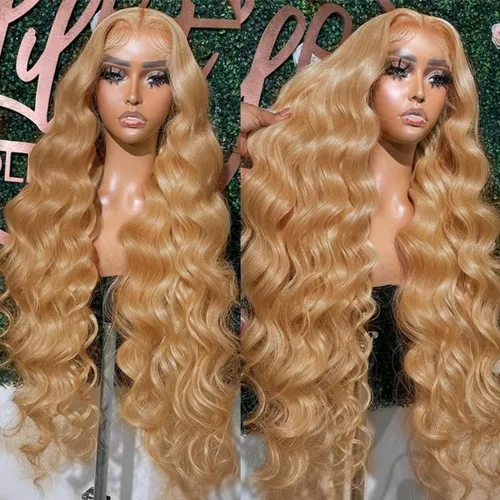 Vista 26 de UMEGOOD - Peluca de cabello humano rubio miel de 200 % de densidad, 13 x 6 HD, transparente, encaje frontal, cabello humano prearrancado de 13 x 6