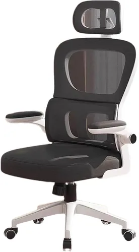 Vista 14 de Ergonomic Swivel Gaming Chair High Back Mesh Computer Desk Office Chair with Flip-Up Armrests and Elastic Lumbar Support, Space-Saving Design for