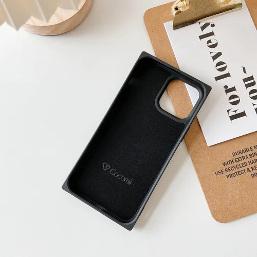 Vista 8 de Cocomii Funda cuadrada para iPhone 1212 Pro, silicona cuadrada, delgada, ligera, mate, sedosa al tacto, forro de microfibra, funda compatible