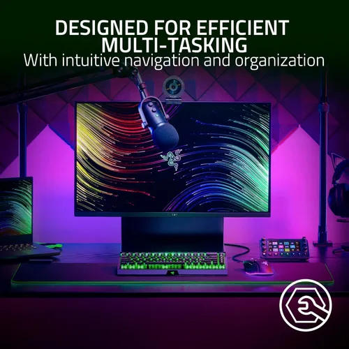 Vista 6 de Razer Controlador de transmisión teclado todo en uno para transmisión 12 teclas de conmutación háptica 6 diales analógicos táctiles 8 botones