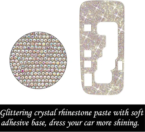 Vista 2 de SENSHINE Para Jeep Wrangler JK JKU Accesorios 2012 2013 2014 2015 2016 2017 2018 Bling Gear Shift Box Frame Cover Trim Panel Sticker para mujeres