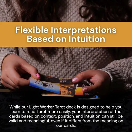 Vista 6 de TAROTskills Baraja de tarot de Lightworker: 78 cartas de tarot para principiantes con símbolos de jinete de espera, chakras y reiki alineados
