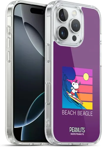 Vista 82 de Head Case Designs Funda de gel suave con licencia oficial de Peanuts Tropical Surf Snoopy Aloha Disco compatible con Apple iPhone 13 Mini