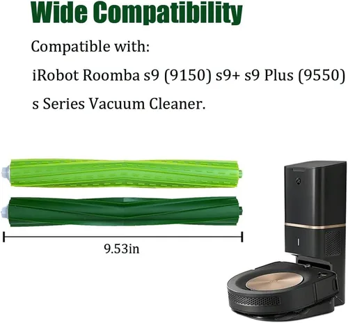 Vista 2 de Juego de 3 piezas de repuesto de cepillos de goma s9 compatibles con iRobot Roomba S9 (9150) s9+ s9 Plus (9550) s Series Aspiradora