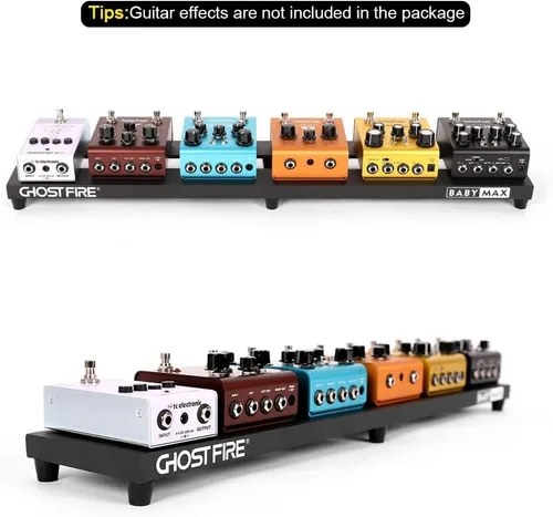 Vista 5 de Ghost Fire - Soporte para pedales para guitarra, de aleación de aluminio, soporte para pedales de efectos para guitarra, con bolsa de transporte