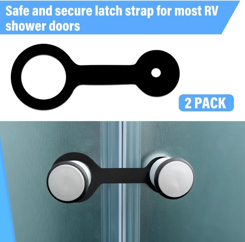 Vista 5 de Barydat Correas de pestillo de puerta de caravana, correas de pestillo de puerta de ducha de caravana, correas de cierre de puerta de baño, correas