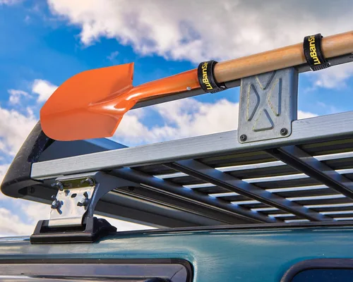 Vista 4 de LuBanSir Soporte de pala para portaequipajes de techo, correas ajustables de 12 pulgadas de gancho y bucle para autos, camiones, tractores