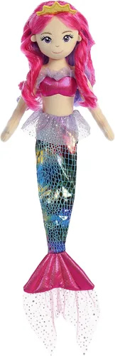 Vista 3 de Aurora® Enchanting Sea Sparkles™ Rainbow Fuchsia™ - Juego imaginativo - Compañeros mágicos - 18 pulgadas