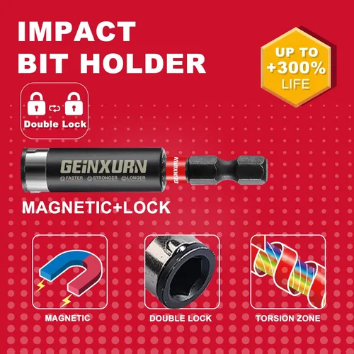 Vista 5 de 22 Pieces Multi Impact Screwdriver Bits Set,Magnetic S2 Steel Insert Power Bits with Organizer Sleeve and Storage Strip