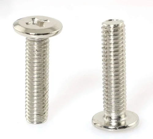 Vista 3 de Juego de 8 tuercas de inserción roscadas M6x15 tipo hexagonal roscadas y tornillos de rosca inversa chapados en níquel M6x25, tornillos empotrados