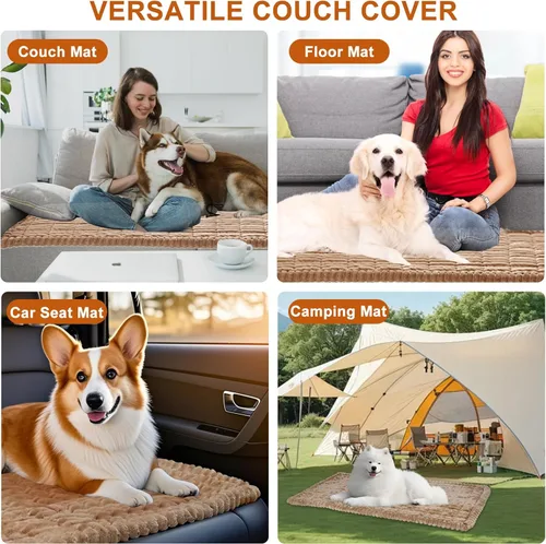 Vista 5 de PHOPHO Funda de sofá lavable para perros, protector de sofá para forma de L, funda de manta antideslizante para perro, tapete amigable para mascotas