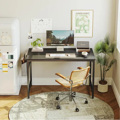 Vista 24 de CubiCubi Escritorio para computadora, escritorio pequeño de oficina en casa de 40 pulgadas, mesa de PC de estilo moderno y simple para el hogar