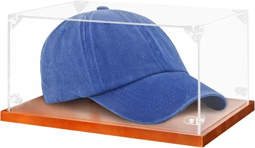 Vista 30 de Hooqict Estuche de exhibición de anillo de campeonato de acrílico transparente, caja de exhibición con protección UV con base para deportes