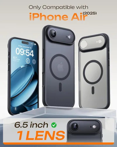 Vista 122 de TOCOL Funda para iPhone 11, compatible con Magsafe, protección completa de cámara, imanes integrados, protección contra caídas, funda translúcida