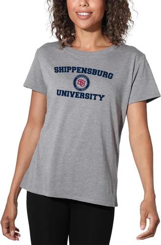 Vista 287 de Colección oficial de camisetas sueltas con logotipo de círculo envejecido universitario para mujer, jaspeado atlético