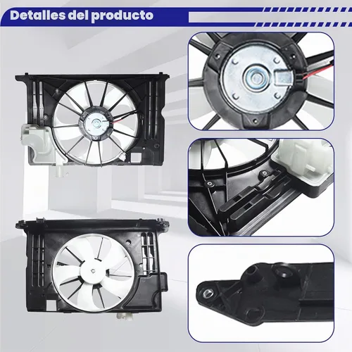 Vista 4 de Ventilador de refrigeración del radiador 12V Negro Reemplazo
