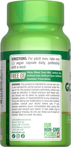 Vista 7 de Nature's Truth Horny Goat Weed Complex 90 cápsulas con raíz de maca Suplemento de hierbas vegano, sin OMG y sin gluten