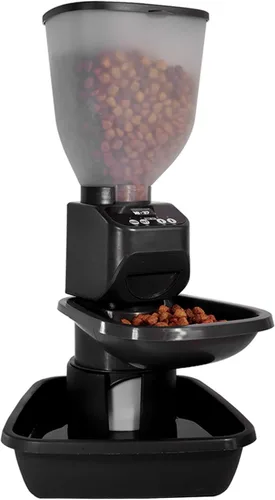 Alimentador automático de alimentos para perros y gatos con dispensador de agua, alimentador inteligente para mascotas con control de porciones,