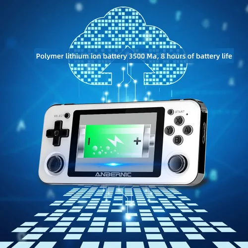 Vista 2 de Dosnura RG351P Handheld Game Console, Retro Game Console Open Linux Tony System RK3326 Chip 64G TF Card 2500 Classic Games 3.5 Inch IPS Screen