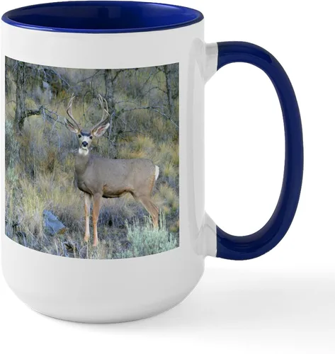 Vista 32 de CafePress Deer Season Closed Large Mug 15 oz (444 ml) Ceramic Coffee Mug