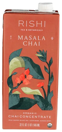 Vista 13 de Rishi Tea Cúrcuma Ginger Chai Latte – Concentrado de té de hierbas orgánicas con jengibre, mezcla de chai caliente o helado, fácil de servir, sin