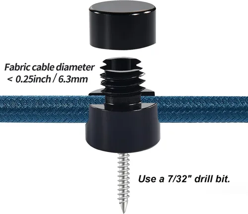 Vista 7 de Paquete de 6 ganchos de techo de aluminio resistentes para luces colgantes, ganchos para techo, gancho negro para lámpara súper carga, gancho