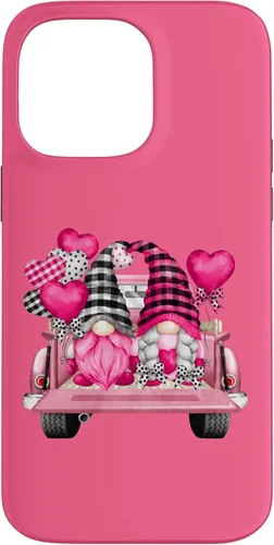 Vista 21 de Pink Gnome Truck for Women and Girls Valentines Day Case for iPhone 17