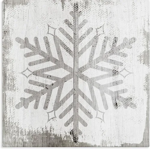 Stupell Industries Lienzo decorativo para pared con forma de copo de nieve de invierno, diseño de Lil' Rue