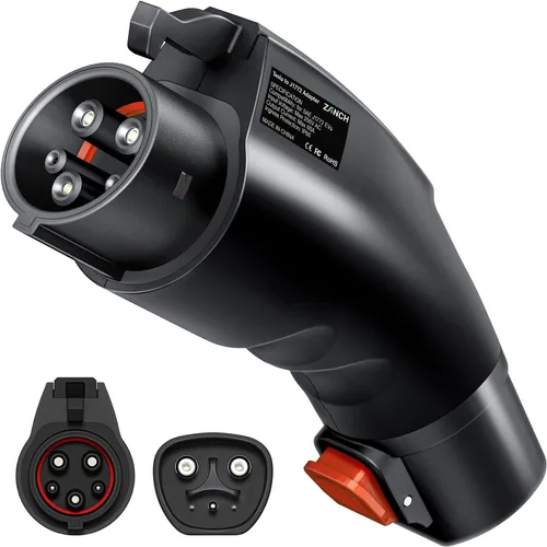 Adaptador Zanch de Tesla a J1772, [Calidad de grado militar], diseñado para vehículos eléctricos J1772/CCS1, Máx. 60A y 250V CA, compatible con