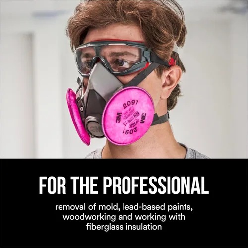 Vista 5 de 3M Filtros de partículas P100 #2091/07000, rosa, talla única, 2