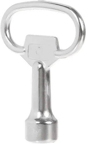 Vista 4 de AnRui Llave de enchufe triangular de 0.315 in, llave de metal, multifuncional, herramienta de plomeros, panel de tren, bloqueo de cajón, armario