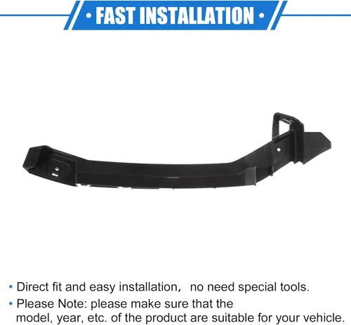 Vista 7 de Soporte de montaje para parachoques de coche compatible con Subaru WRX STI 2013-2014, soporte de parachoques delantero izquierdo negro de plástico