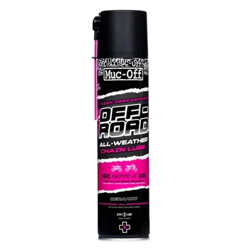 Muc-Off Lubricante de cadena de motocicleta todoterreno, 13.5 onzas líquidas, lubricante de cadena de motocicleta, cera de cadena para todas las