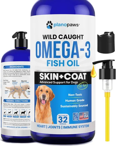 Vista 9 de Aceite de pescado Omega 3 para perros, mejor que el aceite de salmón, suplemento de aceite de pescado para perros para reducir el desprendimiento