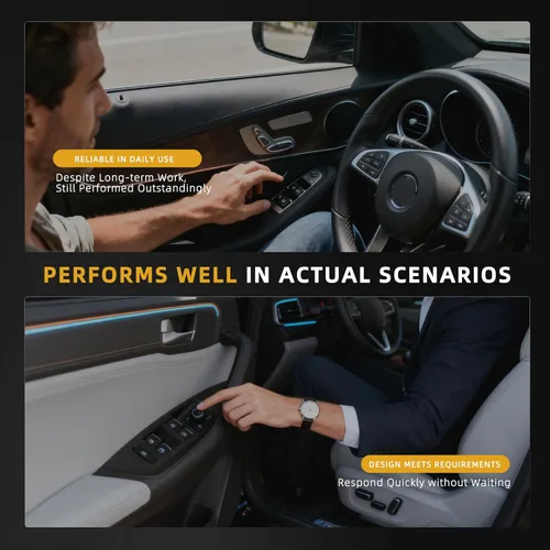 Vista 7 de Interruptor de ventana eléctrico maestro con luz LED azul, para Toyota Tundra 2007-2021, botón del panel de control del interruptor
