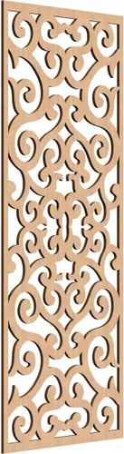 Vista 22 de 9 3/8 pulgadas de ancho x 24 3/8 pulgadas de alto x 1/4 pulgadas de alto, paneles de pared de madera con calado, cereza